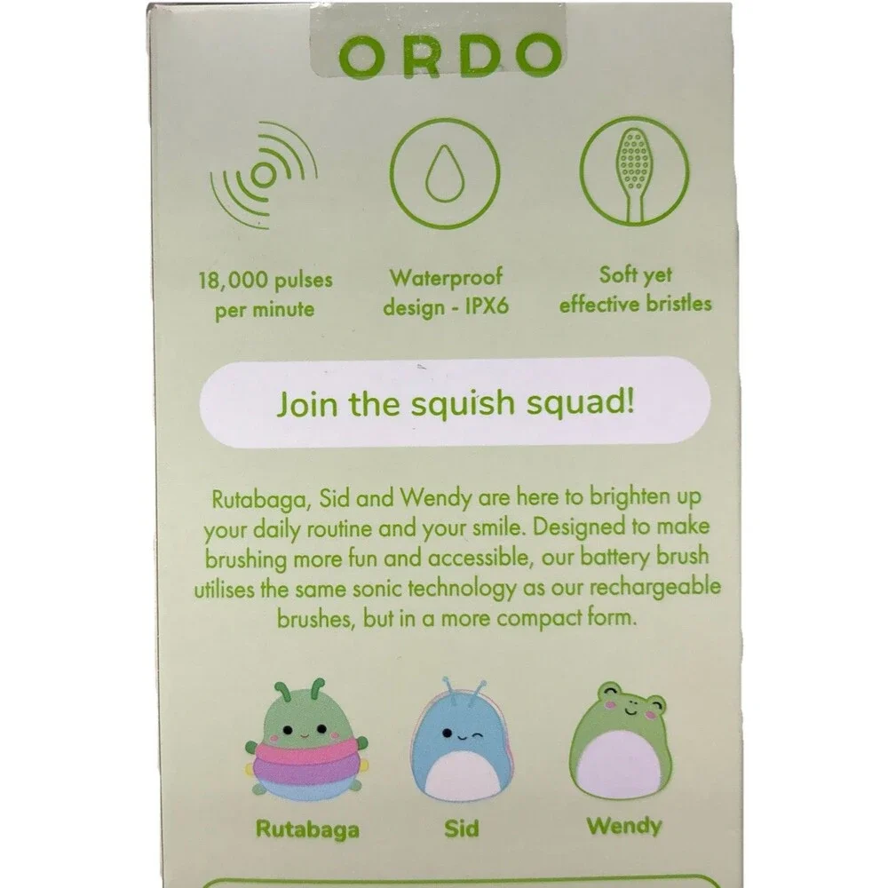 ORDO Sonic Kids Electric Toothbrush Original Squishmallows Brand New In Box